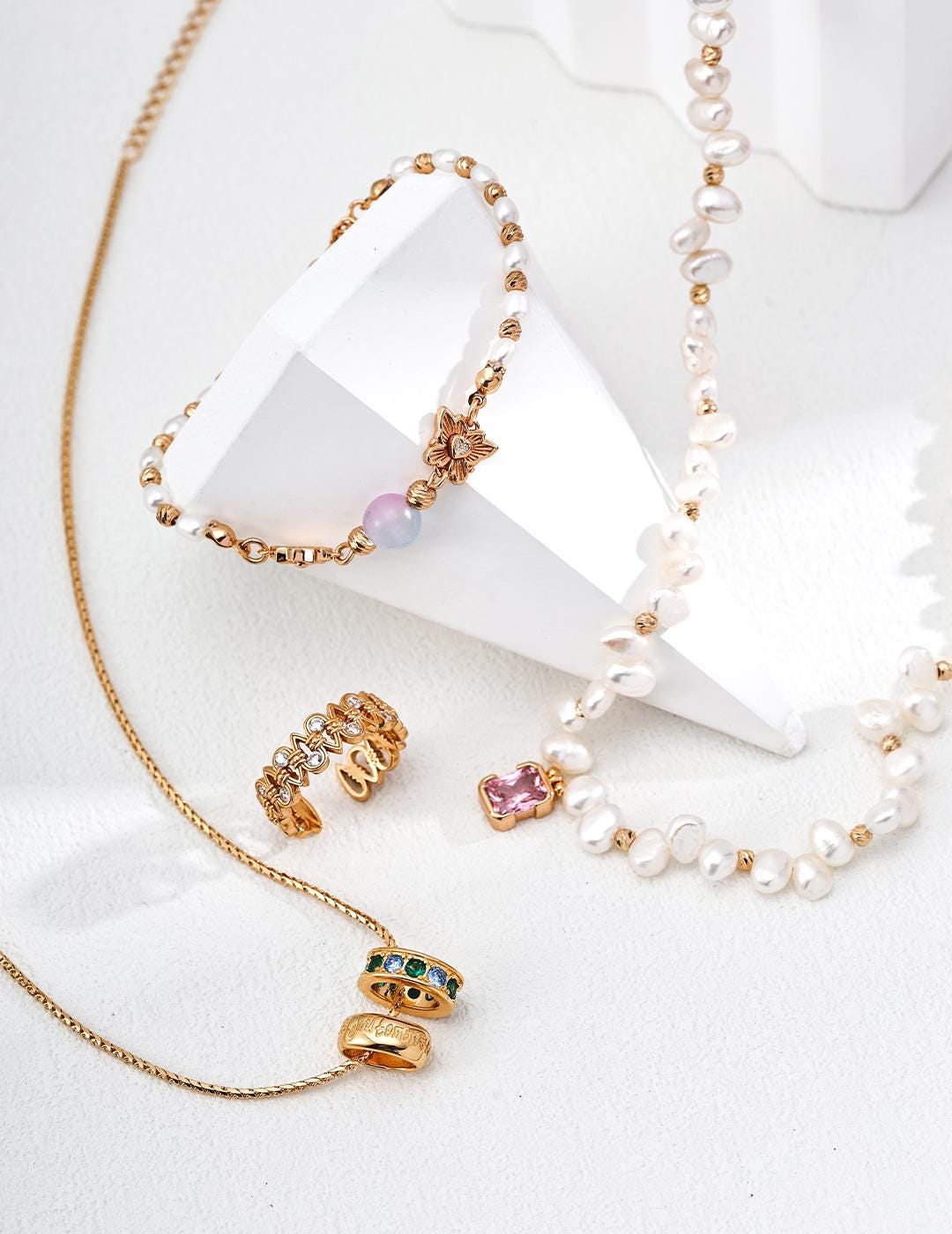 Rainbow Zircon Necklace, Sterling Silver Colorful Gemstone Pendant, Dainty Circle Charm, Minimalist Everyday Jewelry, Gold Stacking Necklace