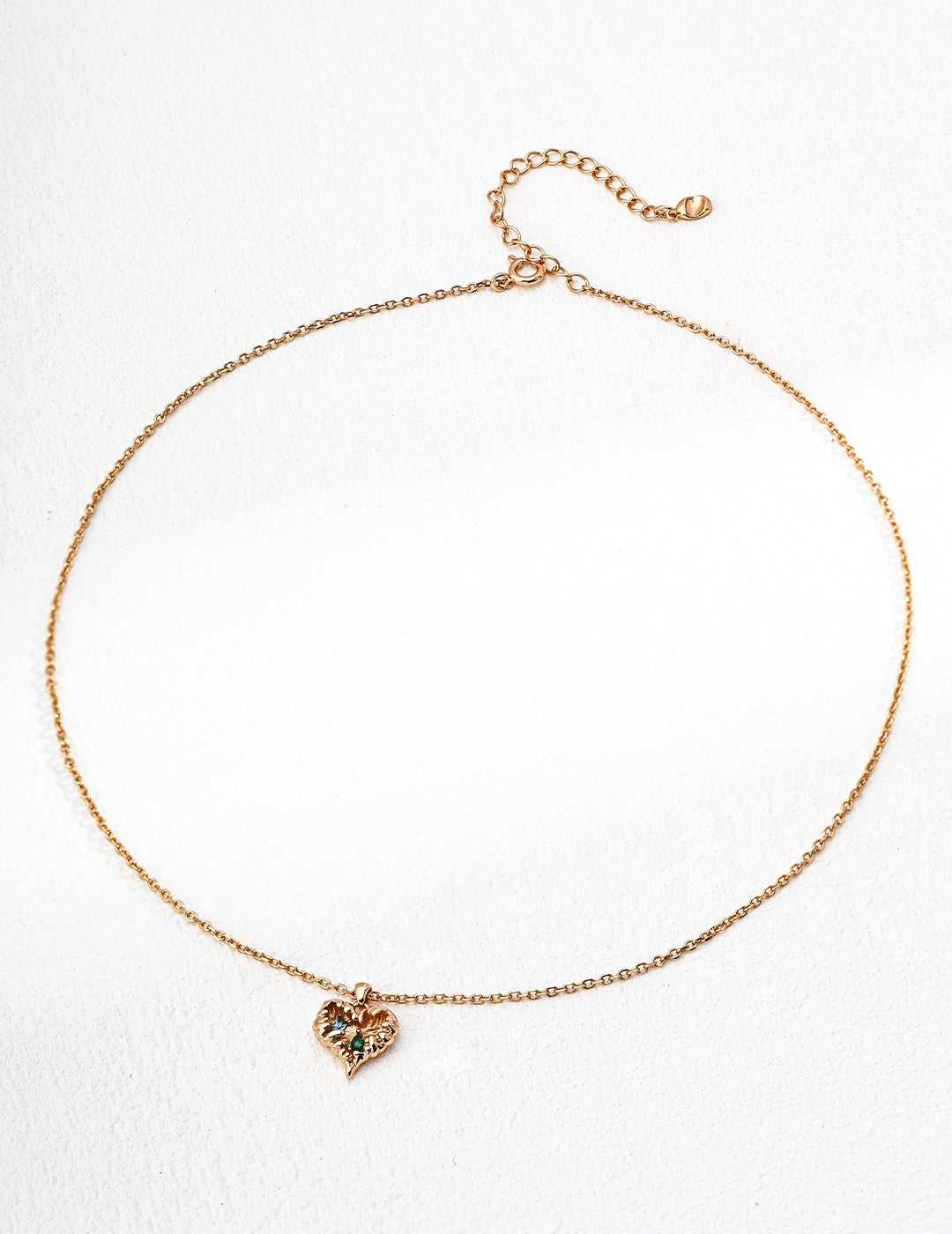 Vintage Gold S925 Silver Heart Necklace and Earrings Set | Romantic Textured Jewelry