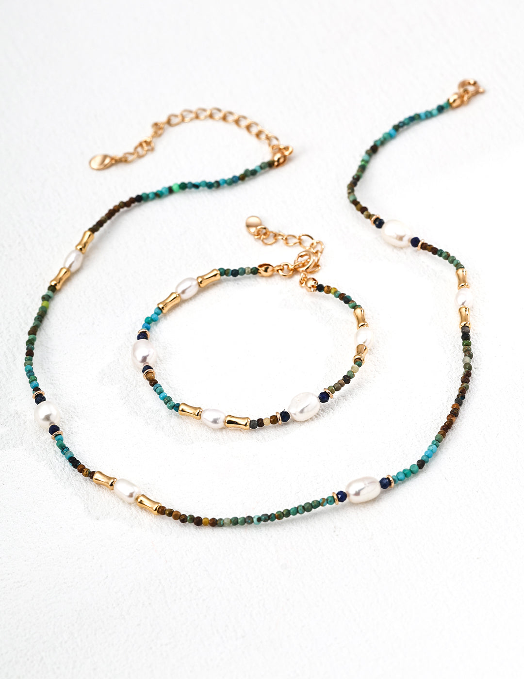 Bohemian Holiday: S925 Silver Pearl & Multi-Gemstone Beaded Necklace | Layerable Vintage Style