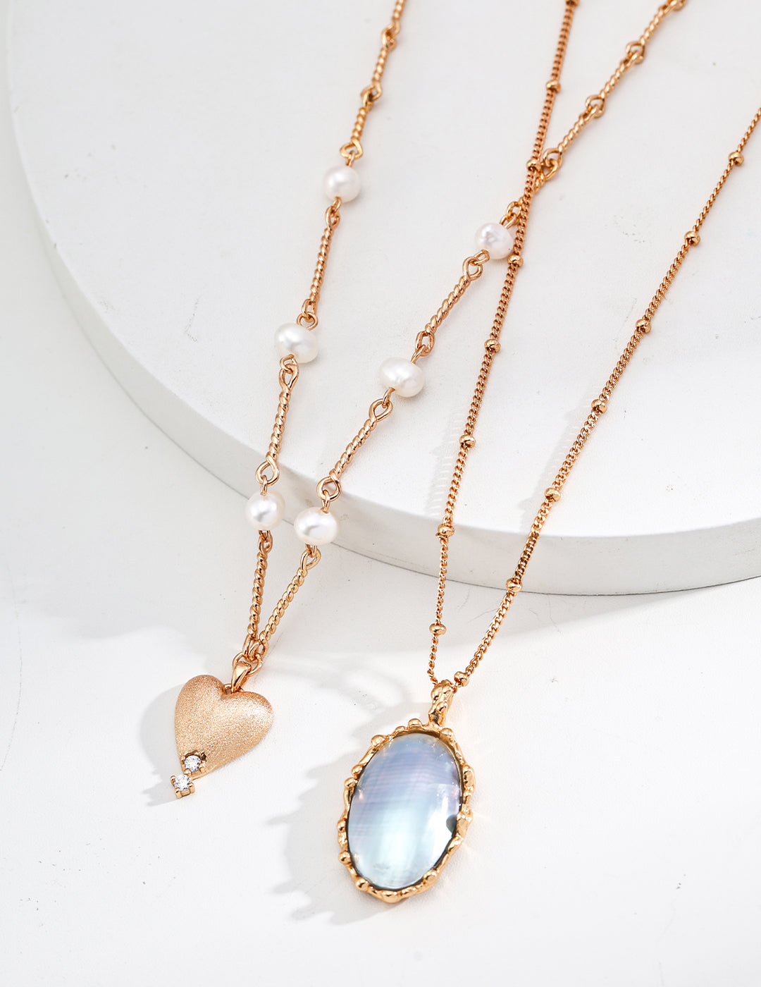 Ocean's Gentle Glow: S925 Silver Mabe Pearl Necklace | Vintage Gold Organic Bezel, Sophisticated Style