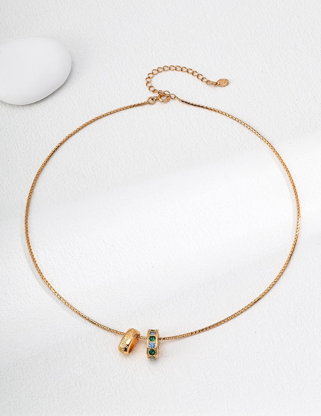 Rainbow Zircon Necklace, Sterling Silver Colorful Gemstone Pendant, Dainty Circle Charm, Minimalist Everyday Jewelry, Gold Stacking Necklace
