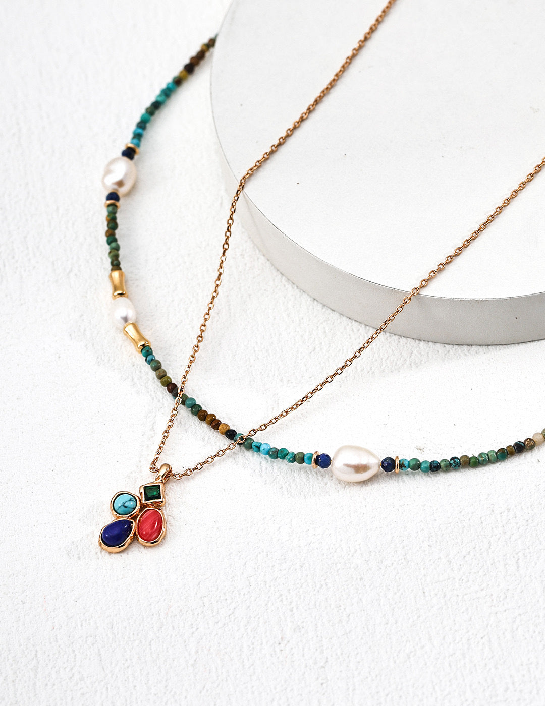Lucky Clover: S925 Silver Natural Multi-Gemstone Necklace | Vintage Gold Exquisite Pendant