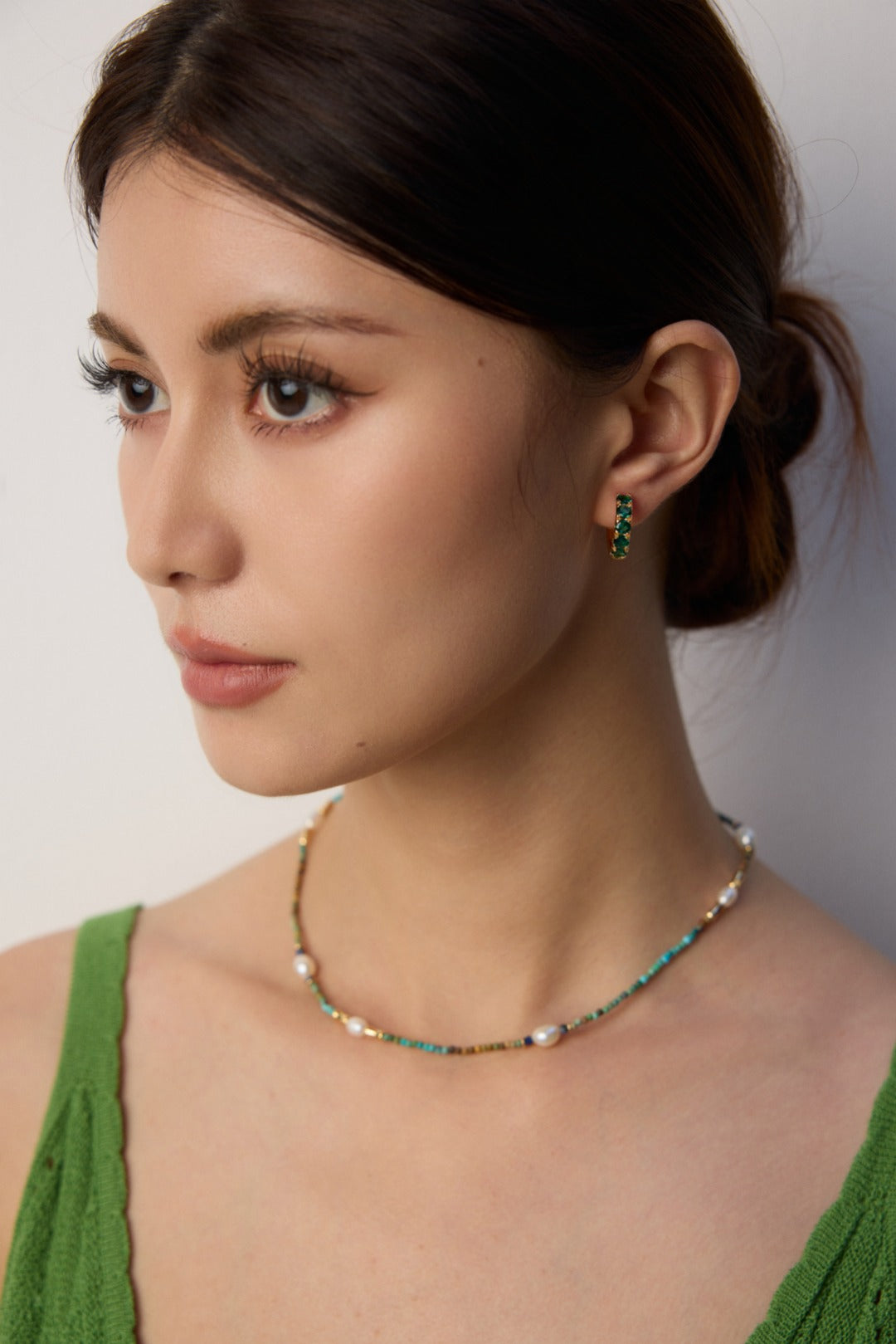 Bohemian Holiday: S925 Silver Pearl & Multi-Gemstone Beaded Necklace | Layerable Vintage Style