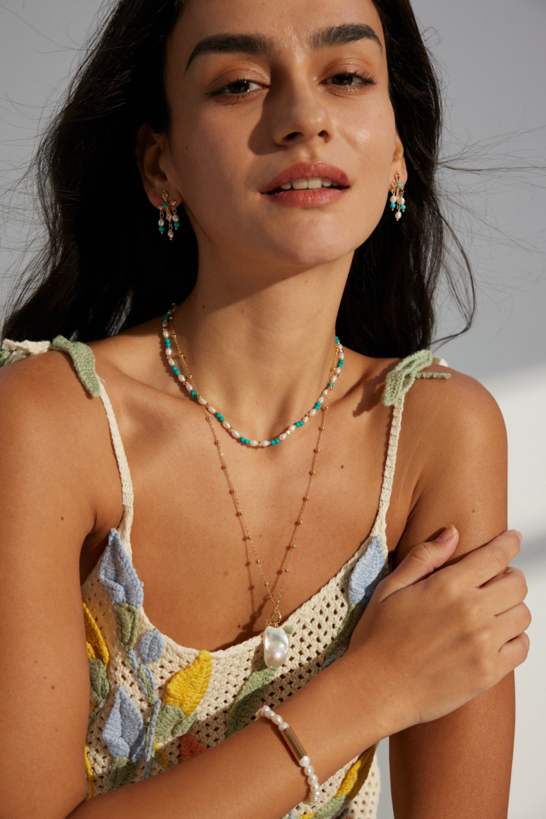 French Vintage Baroque Natural Pearl Necklace | S925 Silver Adjustable Beaded Chain, Elegant