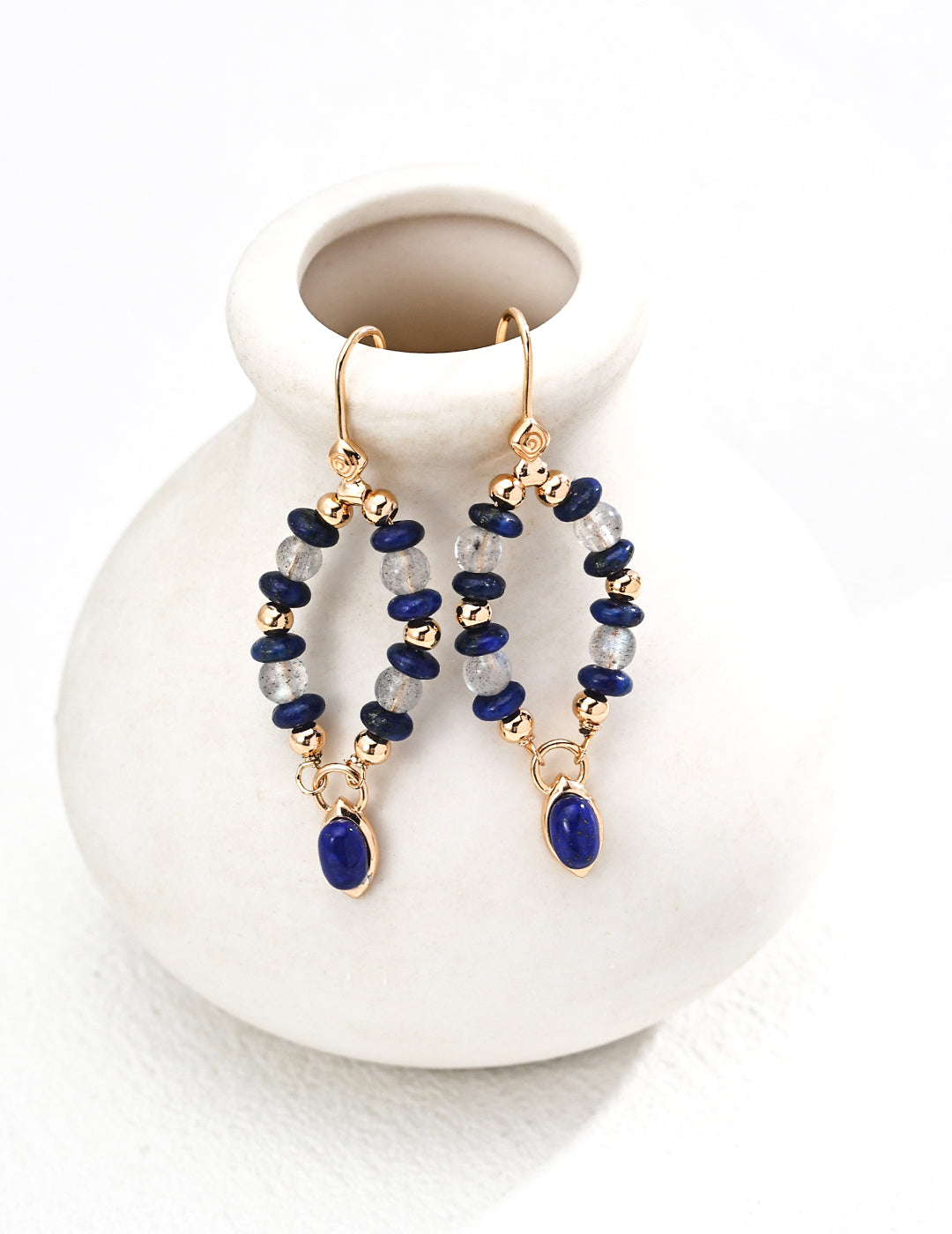 Vintage Gold-Tone Natural Gemstone & Pearl Sterling Silver Necklace | Bracelet | Earrings