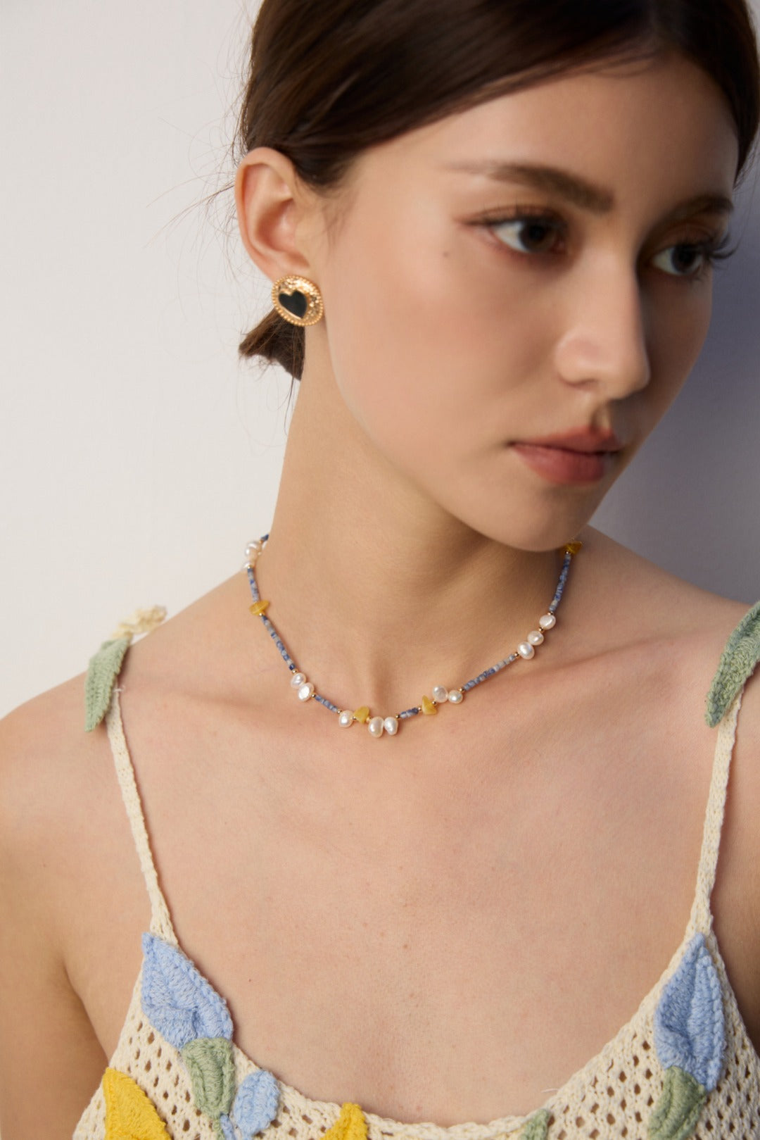 Textured Heart Earrings with Iridescent Shell Inlay | S925 Sterling Silver Gold and Silver