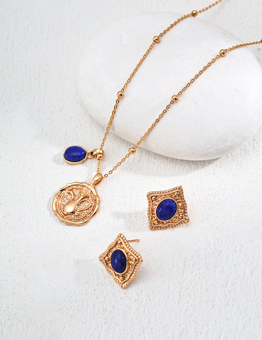 Retro Talisman: S925 Silver Lapis Lazuli Wishing Jar Pendant Necklace | Delicate Satellite Chain